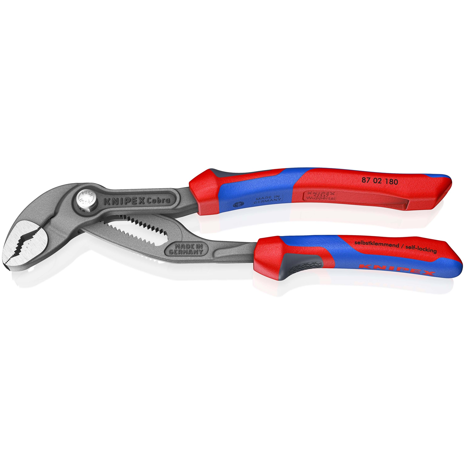 Pince multiprise Cobra 180mm - Bi-matière - Ouverture 36mm - 18 positions - SC KNIPEX - 8702180SB