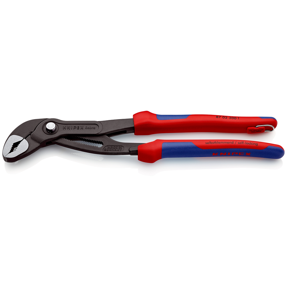 Pince multiprise Cobra 300mm - Gainage bi-matière - Œillet antichute KNIPEX - 8702300TBK