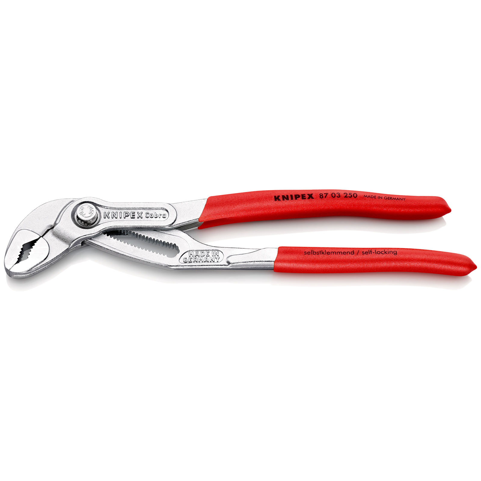 Pince multiprise Cobra 250mm - PVC - Chromée - Ouverture 46mm - 25 positions KNIPEX - 8703250