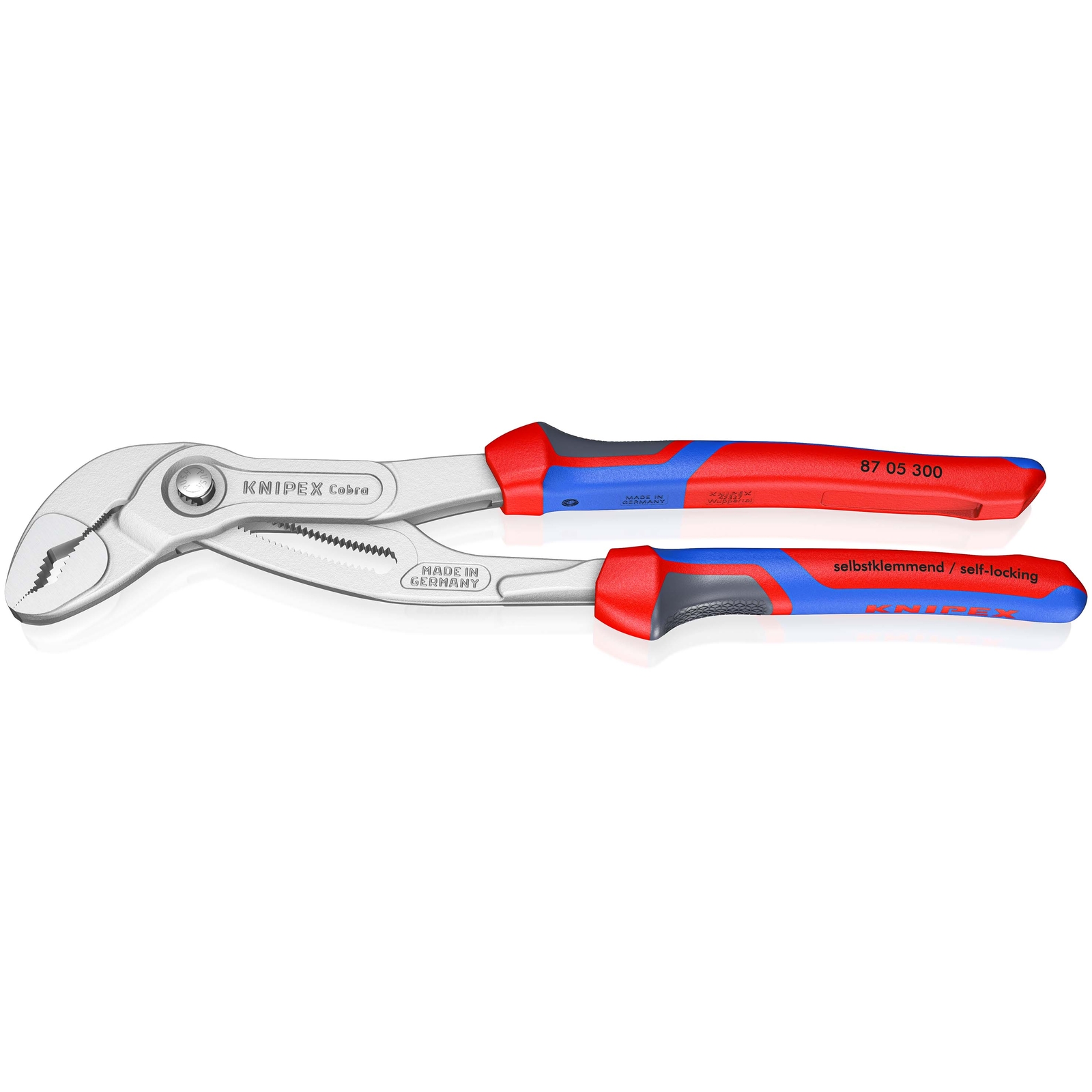 Pince multiprise Cobra 300mm - Bimat - Chromée - Ouverture 60mm - 30 positions KNIPEX - 8705300