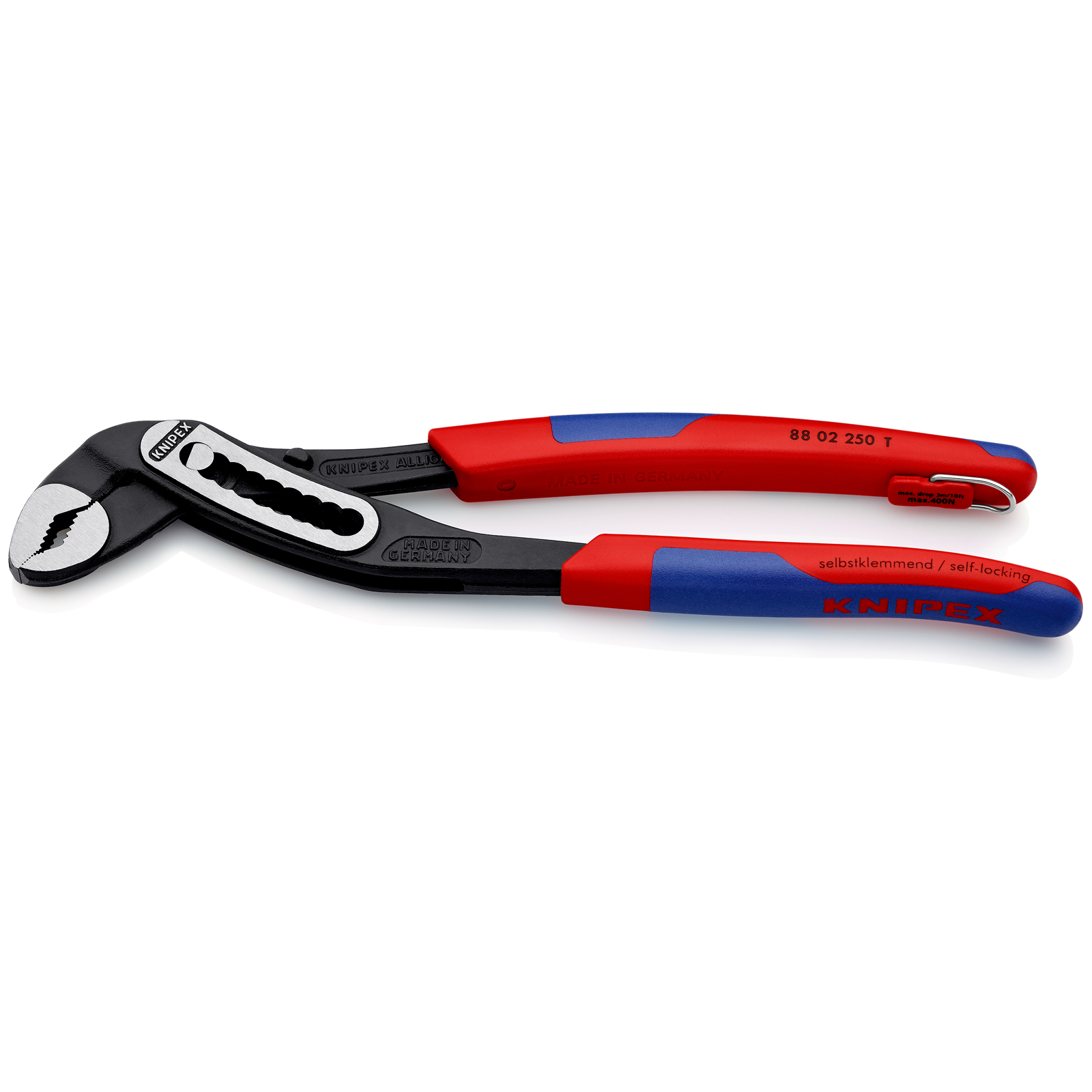 Pince multiprise Alligator 250mm - Bi-matière - Antichute - Ouverture 46mm KNIPEX - 8802250T