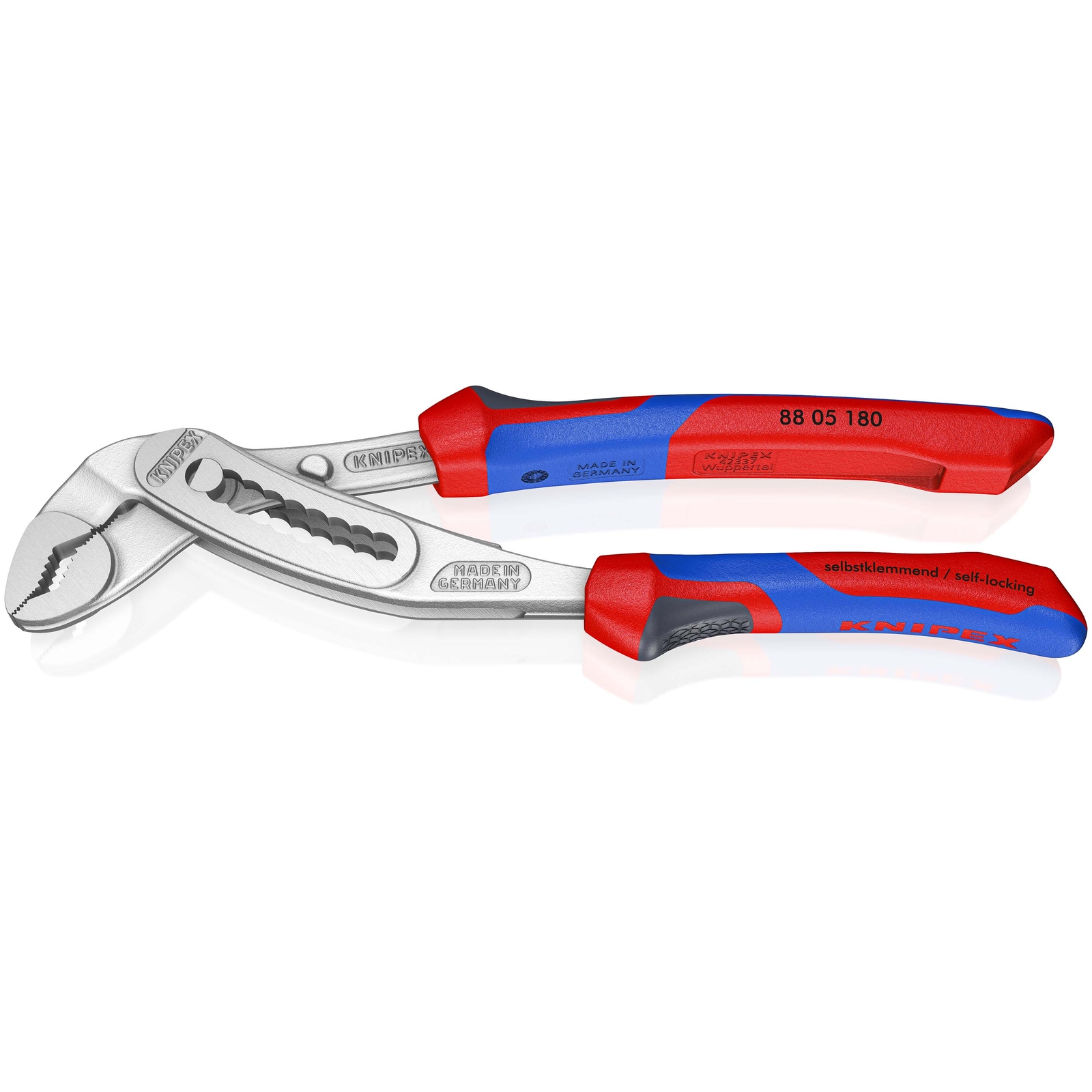 Pince multiprise Alligator 180mm Bi-matière Chromée Ouverture 36mm 9 positions KNIPEX - 8805180