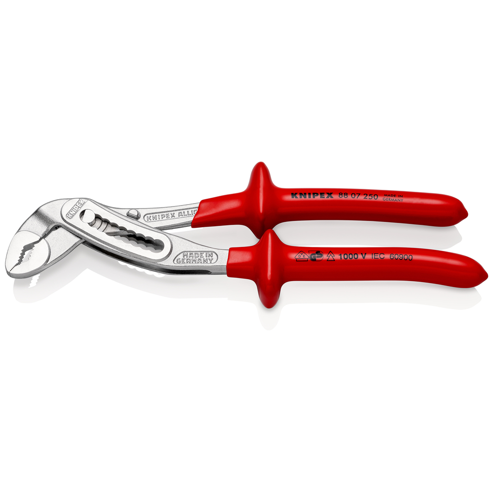 Pince multiprise Alligator® 250mm - Gainage surmoulé isolé 1000V - Chromée KNIPEX - 8807250