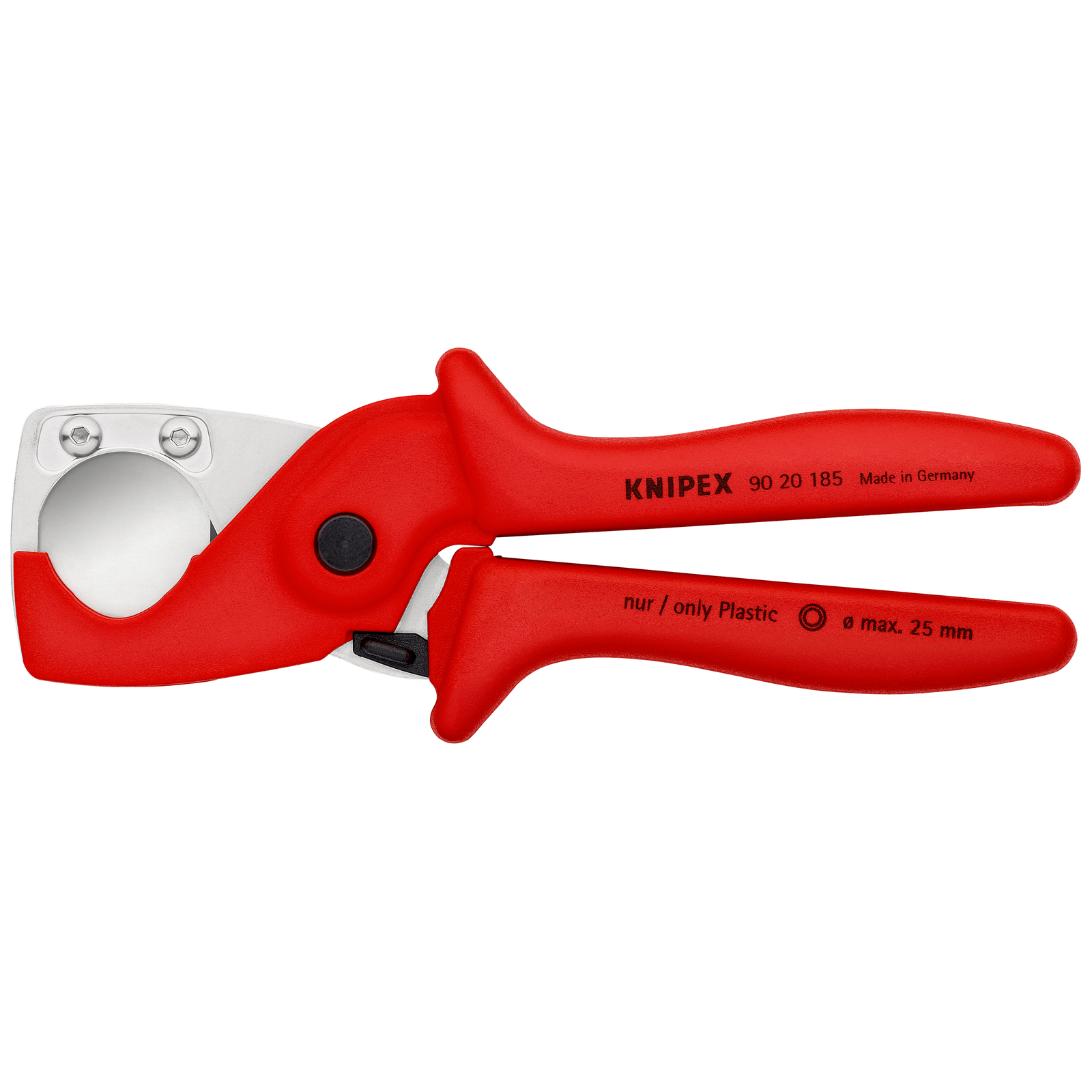 Pince coupante PlastiCut 185mm pour tubes, flexibles et Gainage D 25mm maxi KNIPEX - 9020185