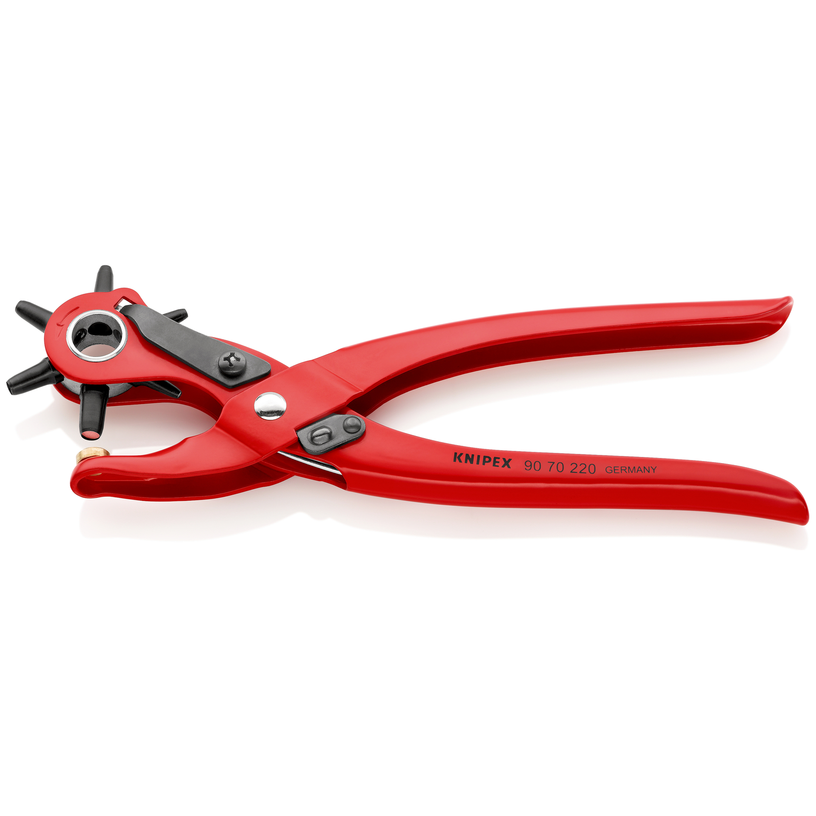 Pince emporte-pièces revolver - 220mm - 6 buses interchangeables KNIPEX - 9070220EAN
