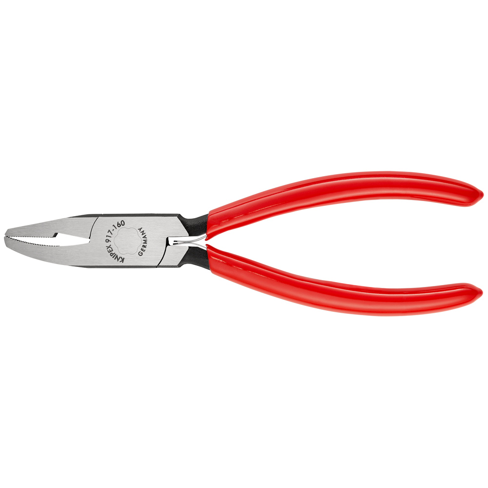 Pince à gruger le verre avec ressort - 160mm - Gainage PVC - Becs de largeur 4mm KNIPEX - 9171160