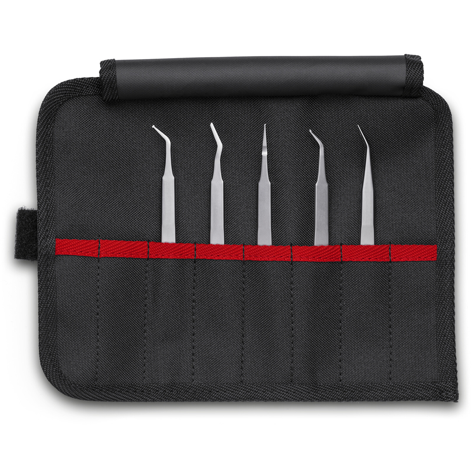 Lot de 5 pinces brucelles SMD en trousse tissu KNIPEX - 920003