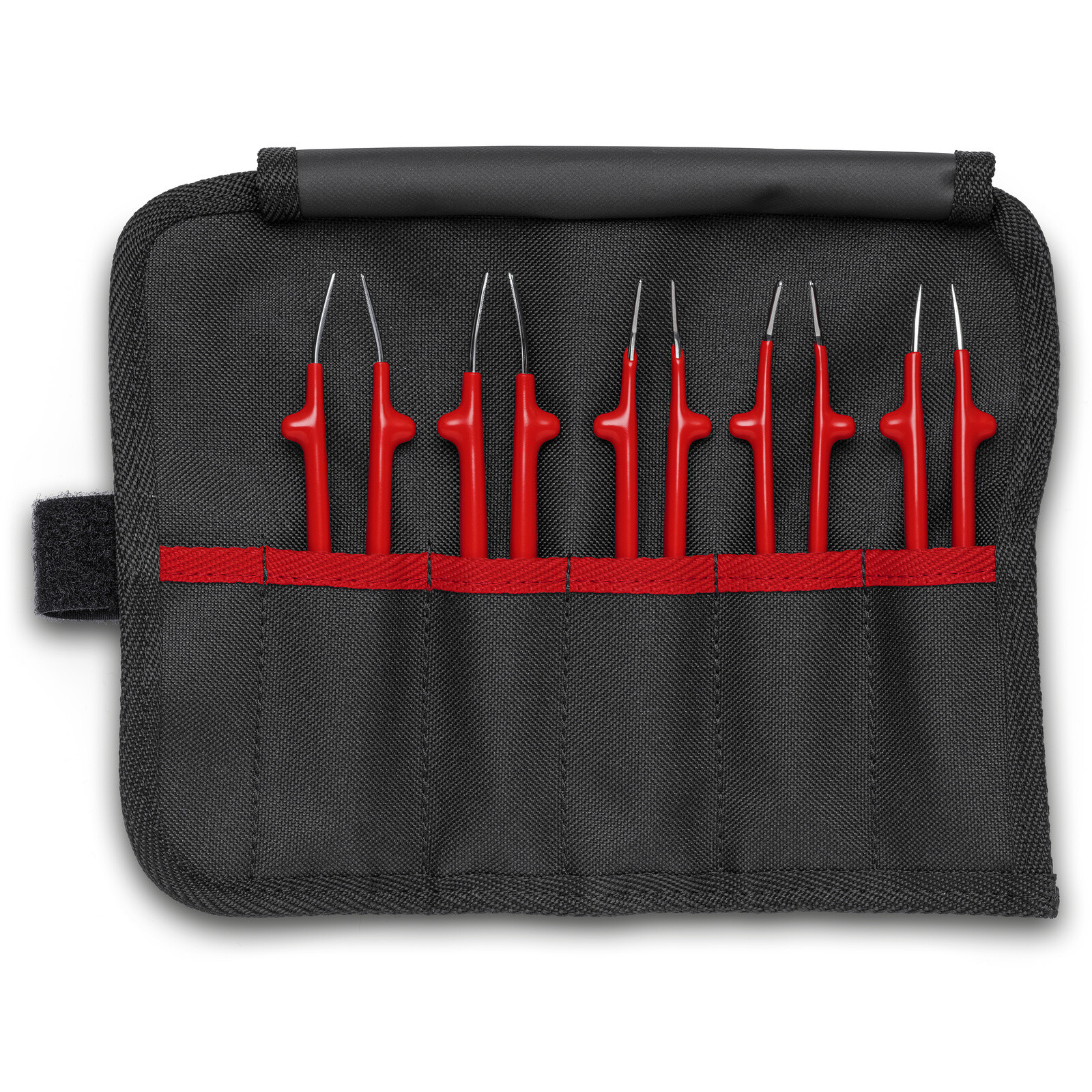 Lot de 5 pinces brucelles isolées 1000V en trousse tissu KNIPEX - 920004
