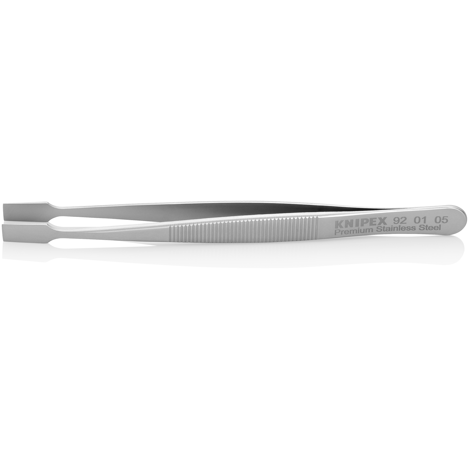 Pince brucelle inox 120mm lisse rectangulaire KNIPEX - 920105