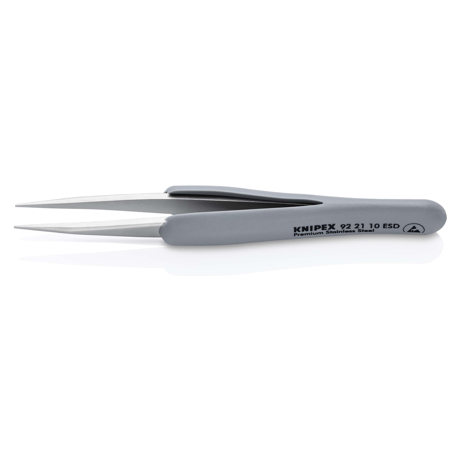 Brucelle de précision en Inox avec isolation plastique ESD - Pointes fines KNIPEX - 922110ESD