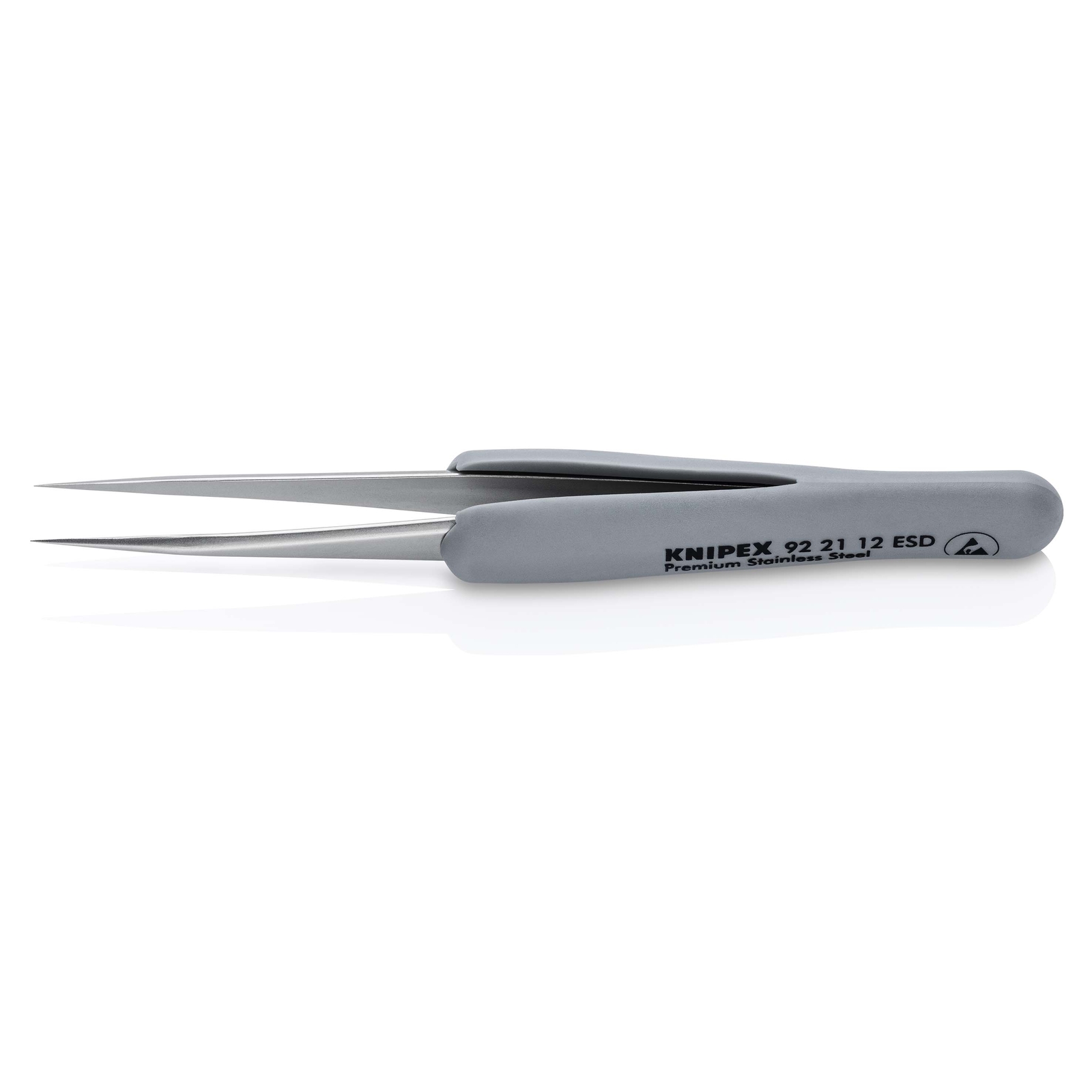 Brucelle de précision en Inox avec isolation plastique ESD - Pointes très fines KNIPEX - 922112ESD