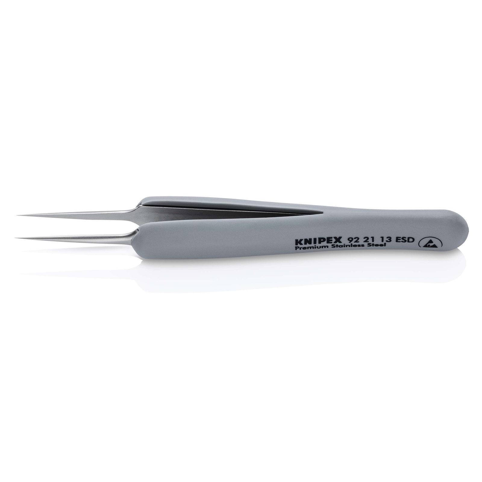 Brucelle de précision en Inox avec isolation plastique ESD - Pointes ultra fines KNIPEX - 922113ESD