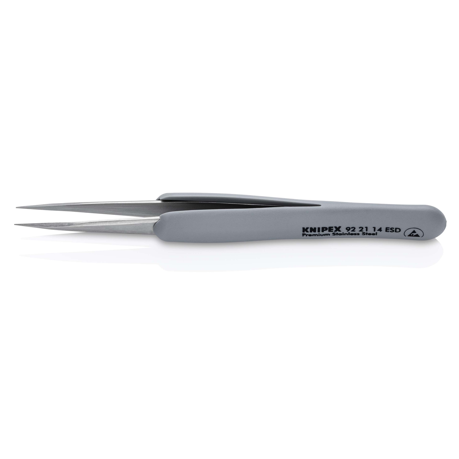 Brucelle de précision en Inox avec isolation plastique ESD - Pointes fines KNIPEX - 922114ESD
