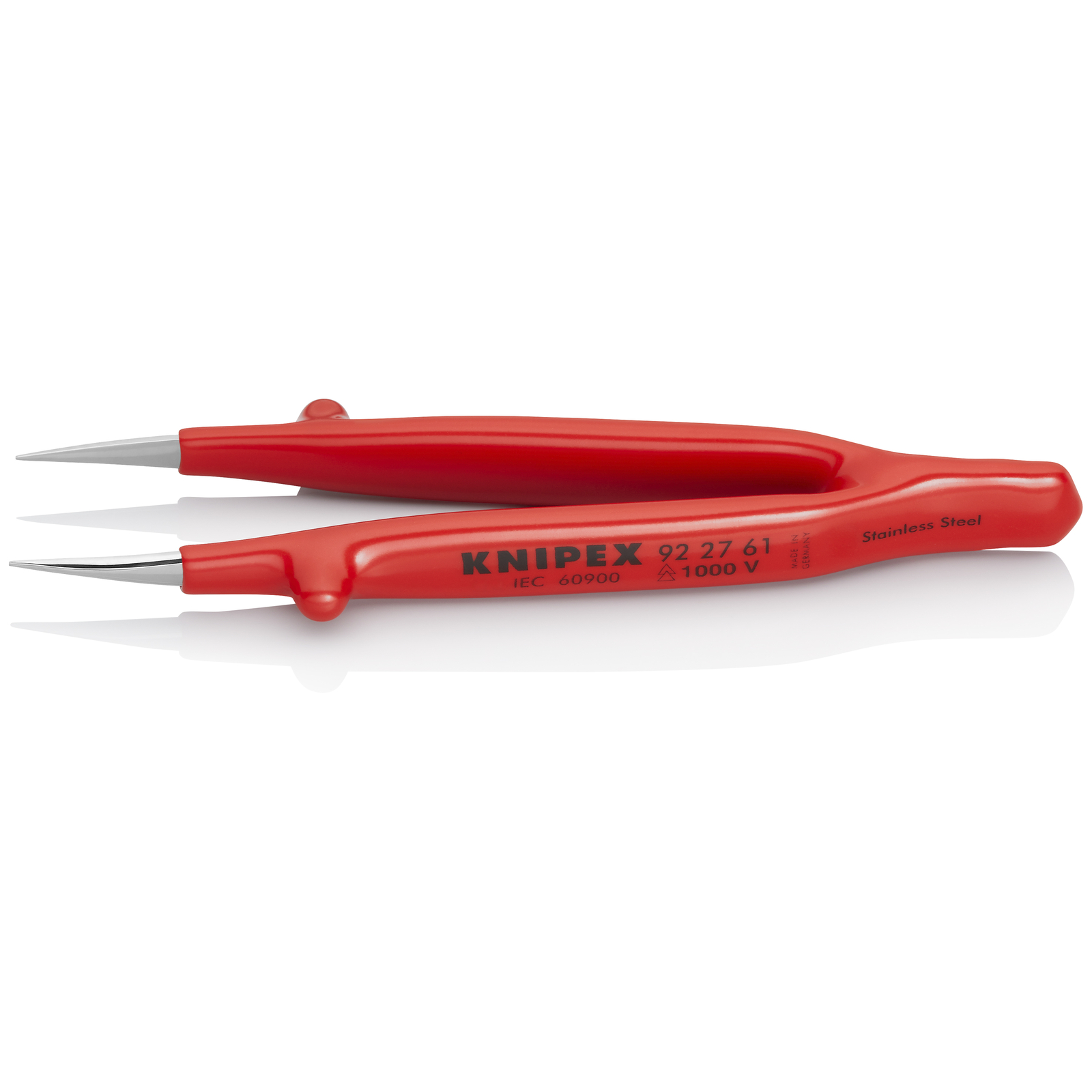 Brucelle de précision 130mm droite - Isolée 1000V - Pointue - Acier nickelé KNIPEX - 922761