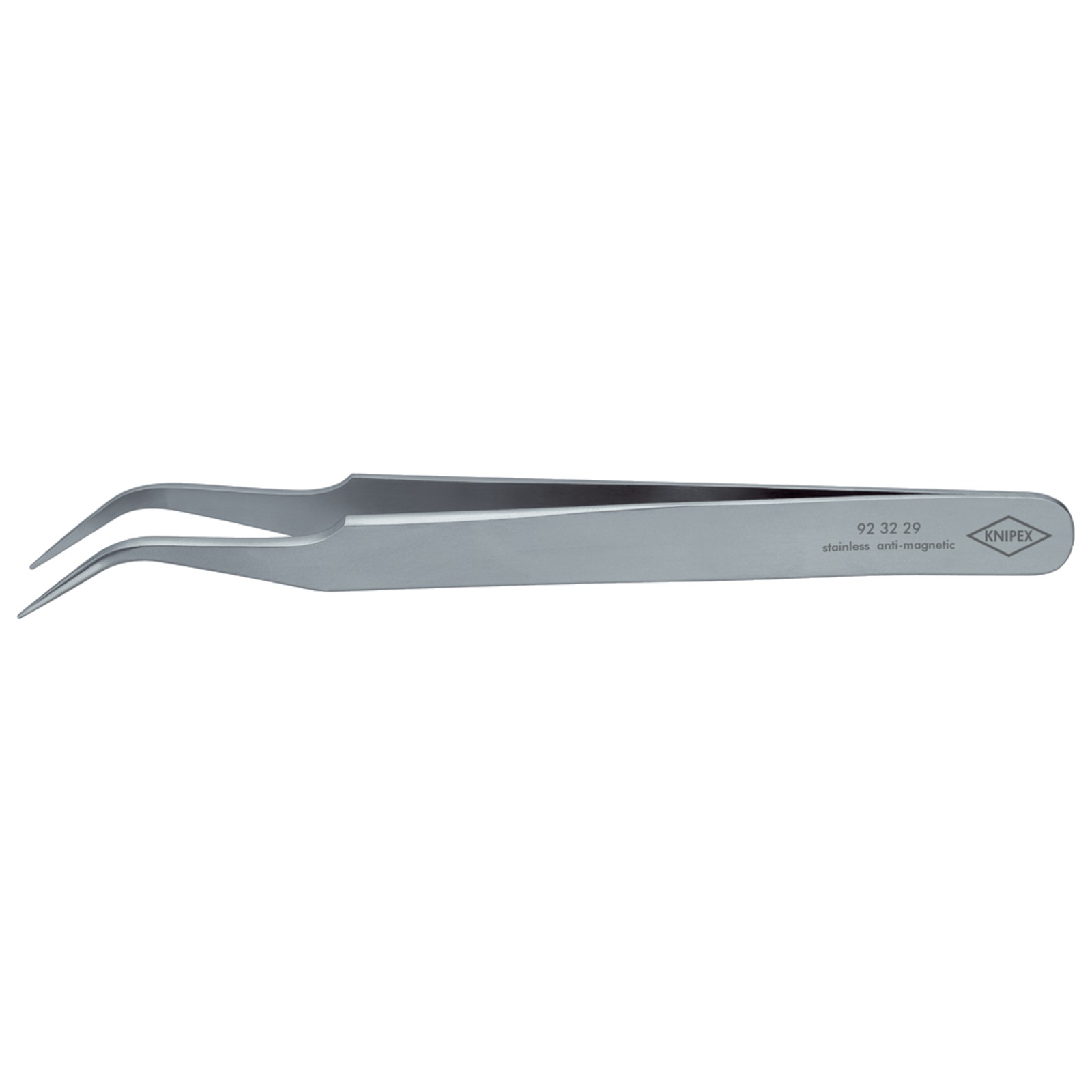 Brucelle de précision 120mm coudée 45° Ultrafine - Acier inox antimagnétique KNIPEX - 923229