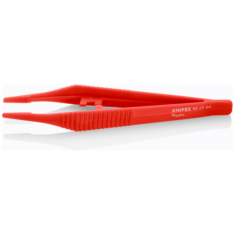 Brucelle de précision 130mm droite - Bouts carrés émoussés - Plastique robuste KNIPEX - 926984