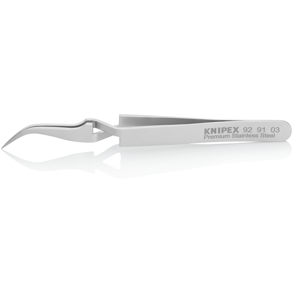 Pince brucelle inox croisée 115mm coudée KNIPEX - 929103