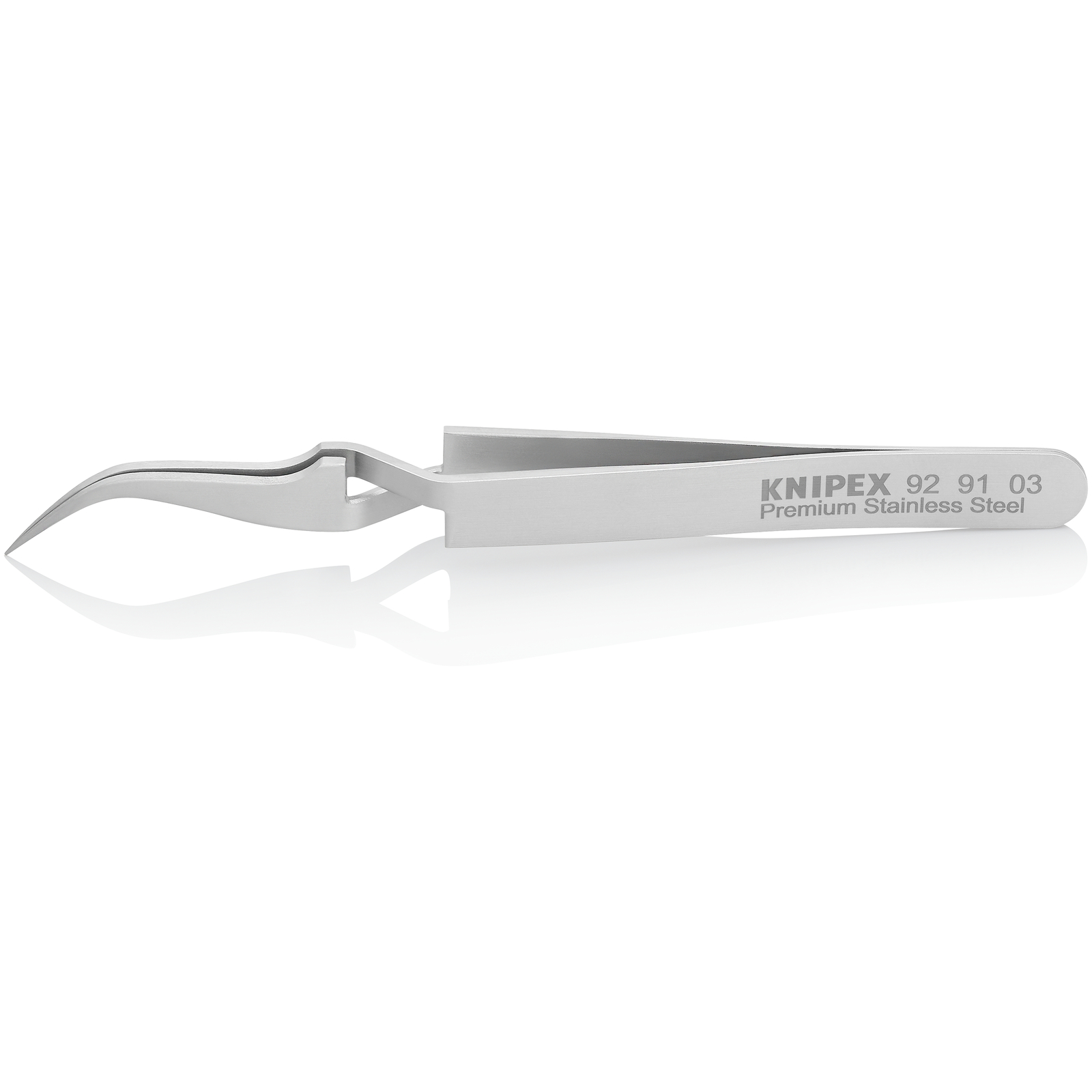 Pince brucelle inox croisée 115mm coudée KNIPEX - 929103