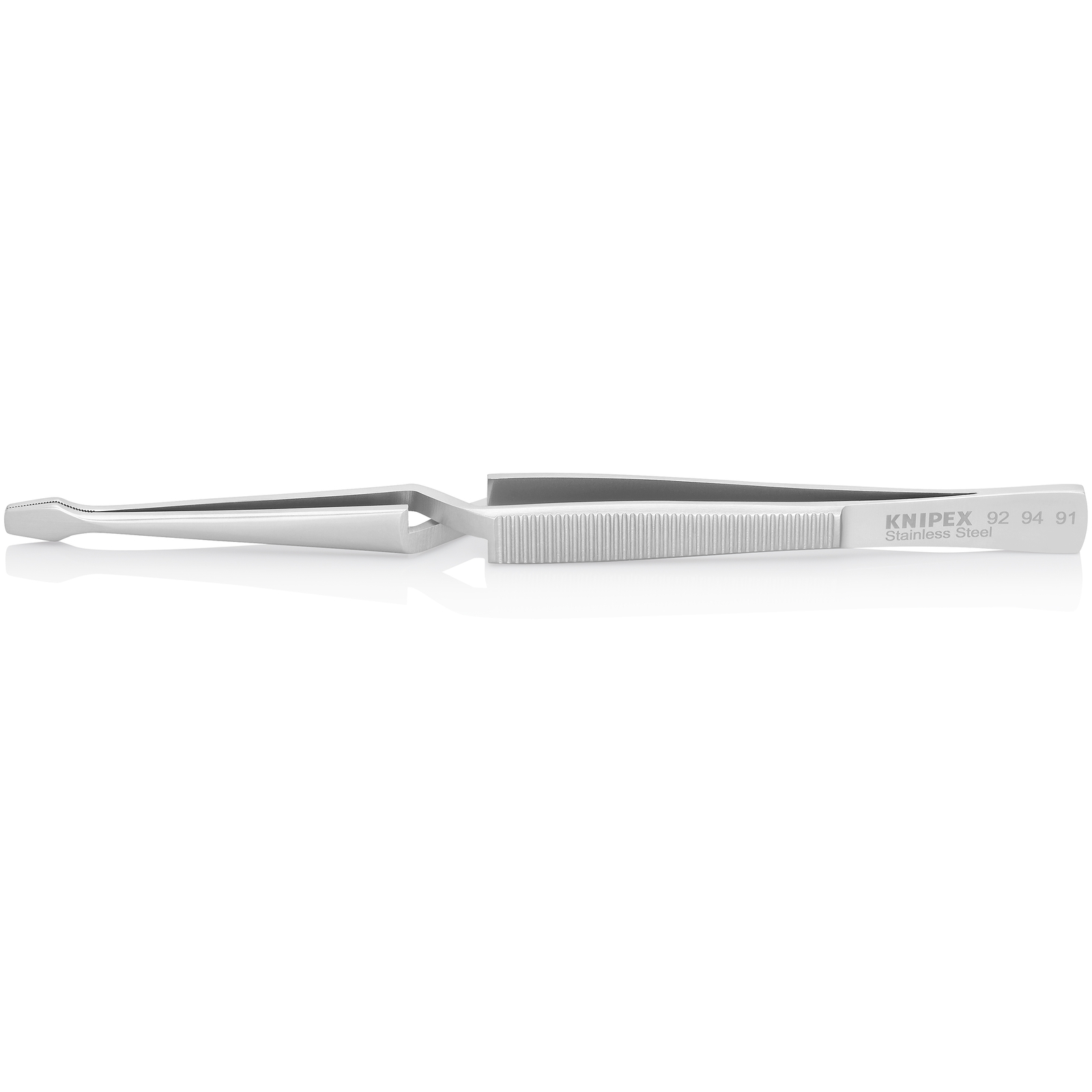 Brucelle de précision 160mm droite - Becs croisés - Pointes larges - Chromée KNIPEX - 929491