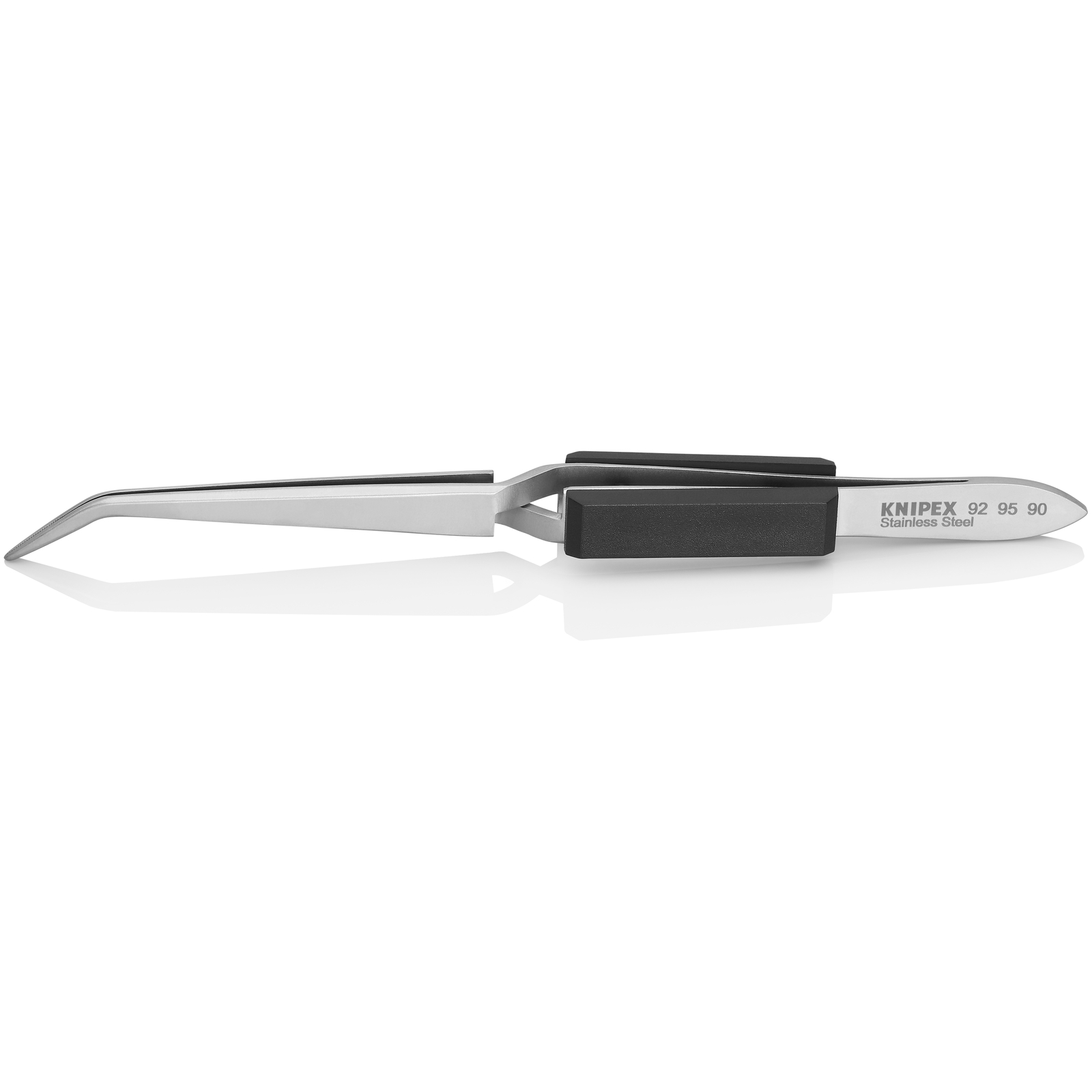 Brucelle de précision 160mm coudée 45° - Becs croisés - Pointes fines - Chromée KNIPEX - 929590