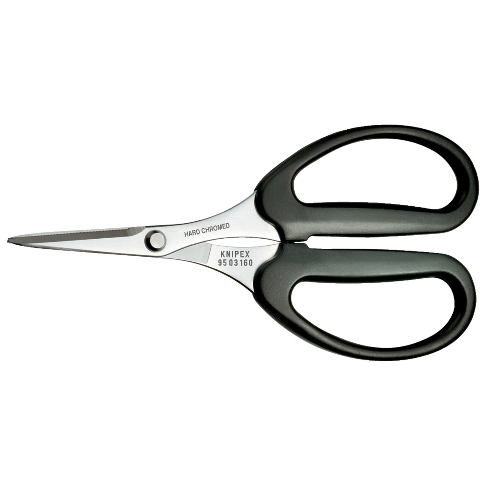 Ciseaux pour fibres en KEVLAR - 160mm - Chromé - Gainage PVC KNIPEX - 9503160SB