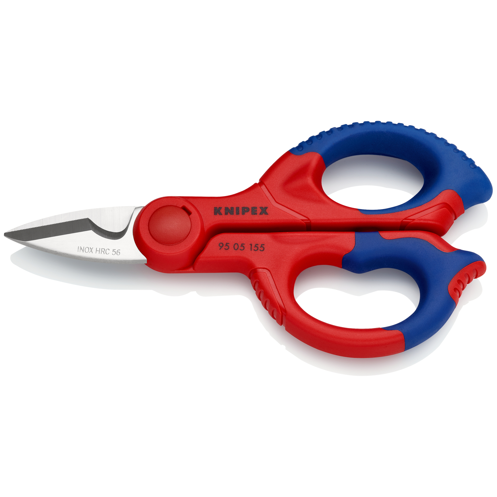 Ciseaux d électricien 155mm - Gainage bi-matière - Tranchant en Inox KNIPEX - 9505155SB