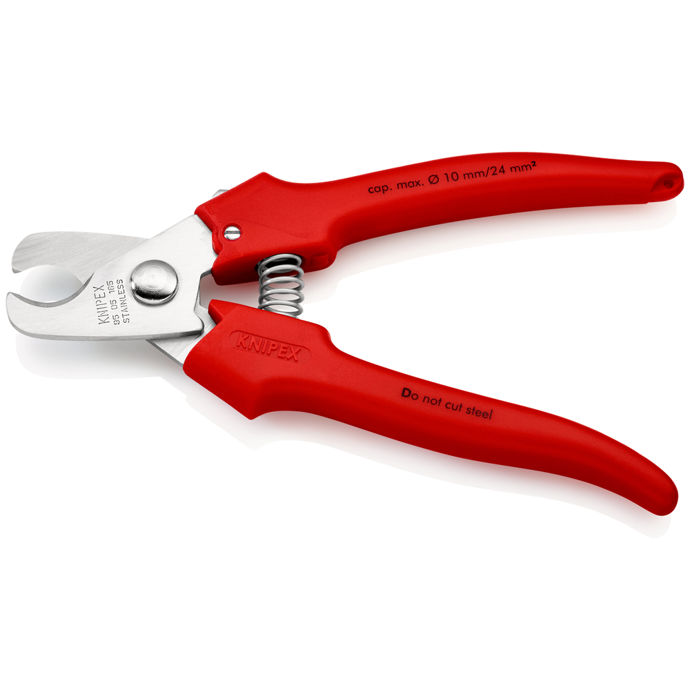 Coupe-câbles - poignées gainées en plastique par extrusion, 24mm² - KNIPEX - 95 05 165 SB