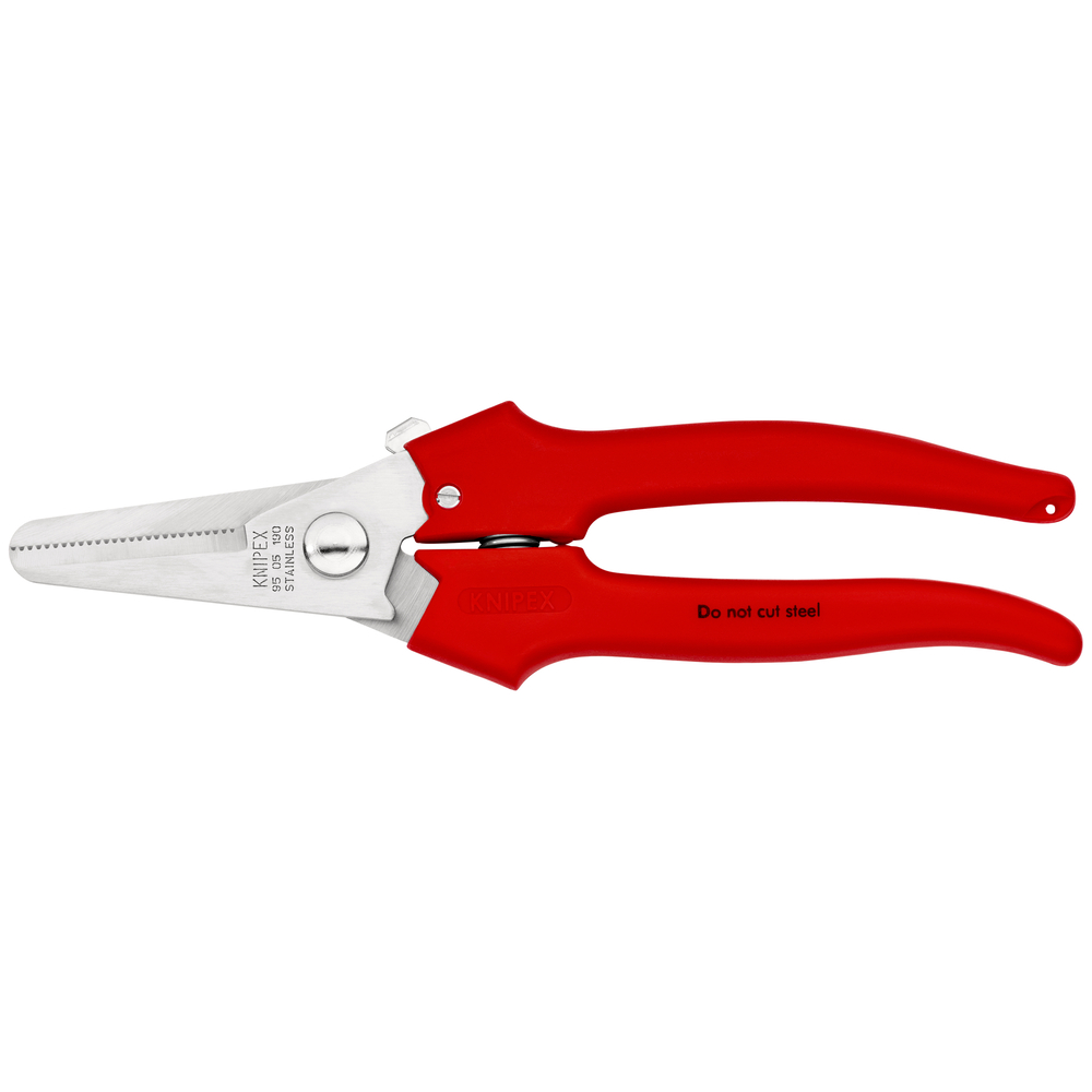 Ciseaux universels coupe-tout 190mm - Poignées PVC - Acier Inox KNIPEX - 9505190SB