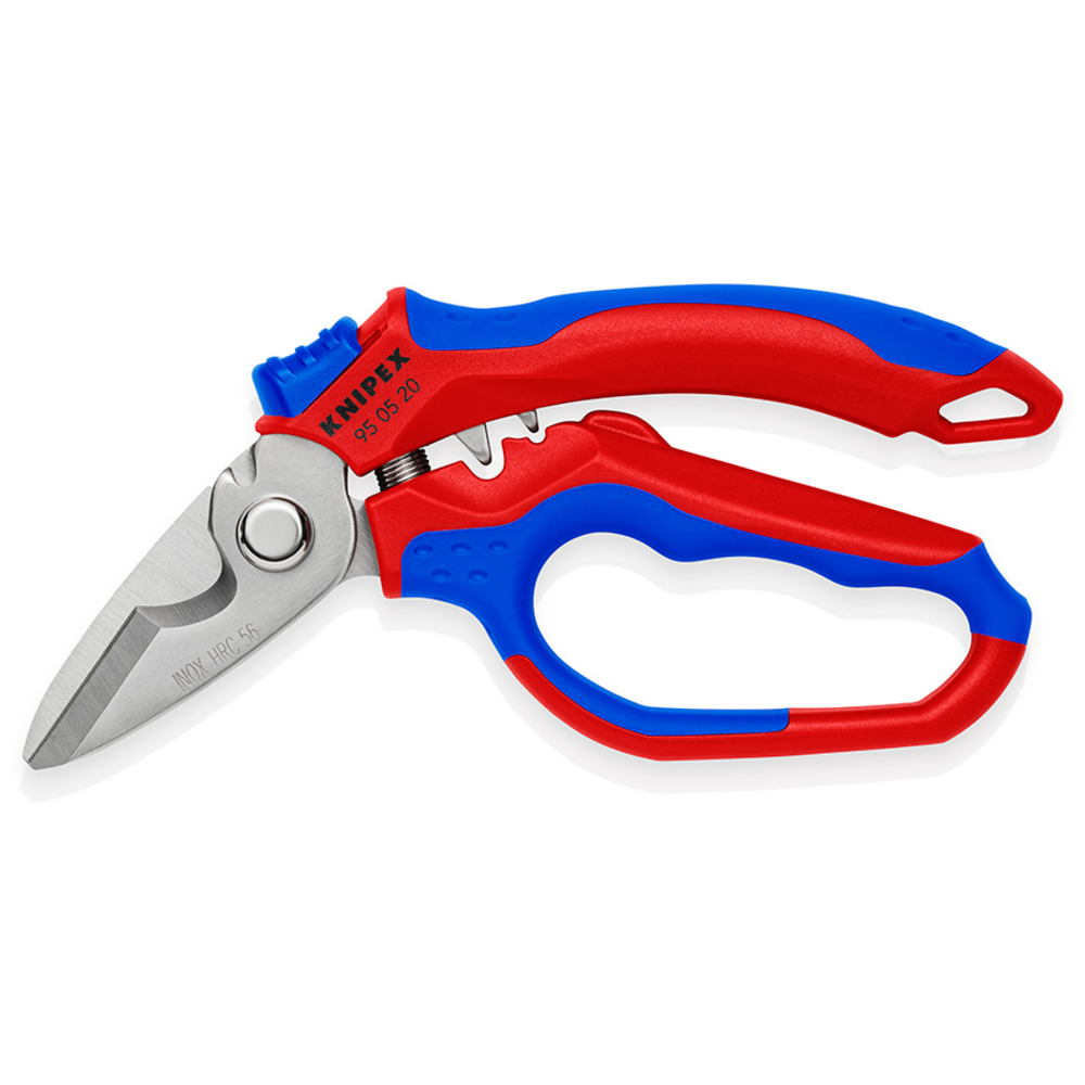 Ciseaux d'électricien - Fonction sertissage d'embouts - Oeillet antichute - KNIPEX - 950520SB
