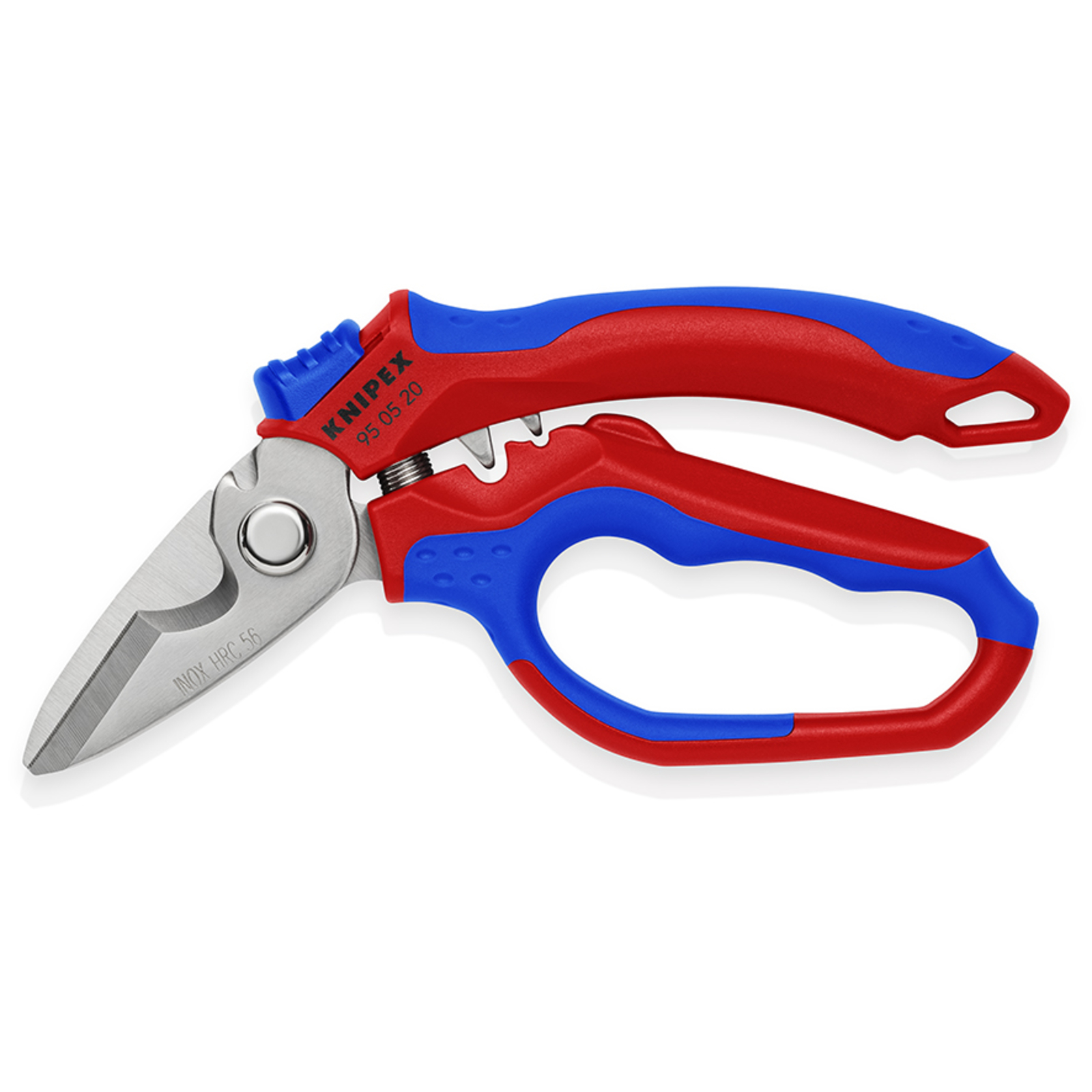 Ciseaux d'électricien - Fonction sertissage d'embouts - Oeillet antichute KNIPEX - 950520SB