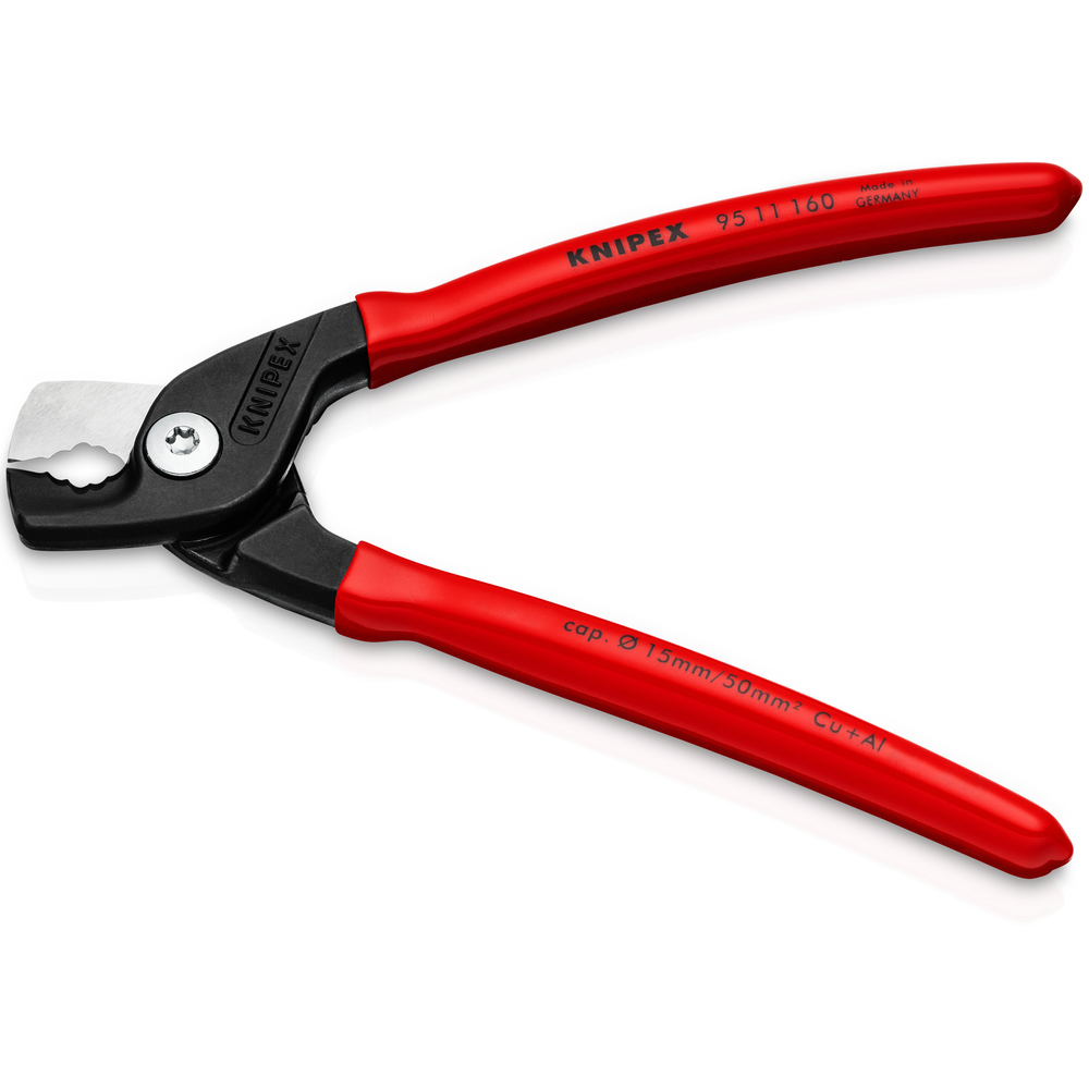 Coupe-câbles StepCut - 160mm - Gainage PVC - Cu/Al Ø15mm/50mm² KNIPEX - 9511160