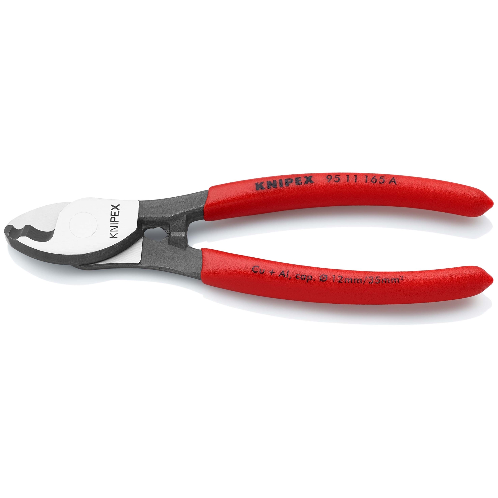 Coupe-câbles Cu / Al 165mm - Ø12mm / 35mm² - Poignées PVC KNIPEX - 9511165A