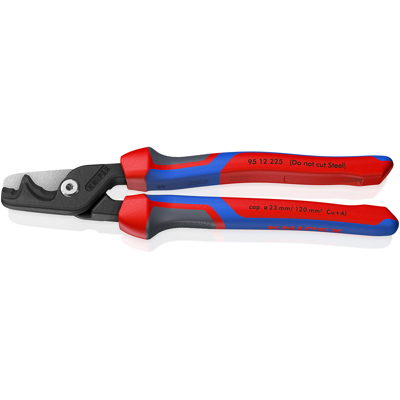 Coupe-câbles StepCut XL - 225mm - Tri-matière - Bruni - Cu / Al Ø23mm/120mm² KNIPEX - 9512225