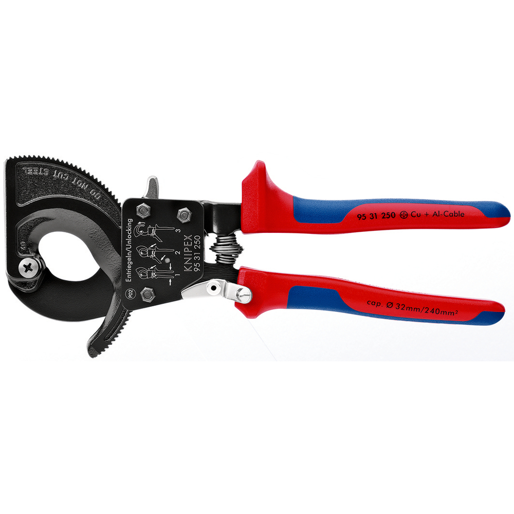 Coupe-cables a cliquet 250mm ø32mm KNIPEX - 95 31 250