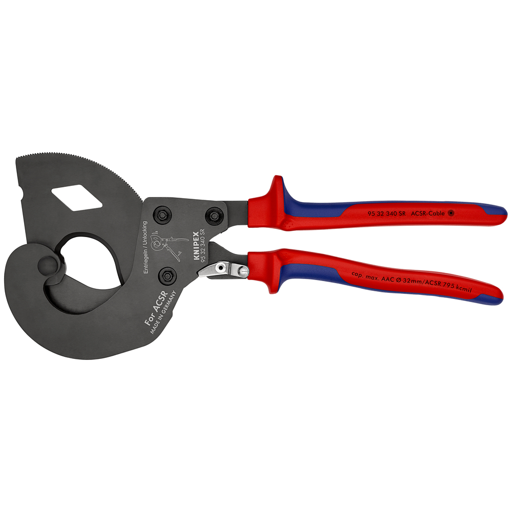Pince coupe-cables a cliquet 340mm ø32mm KNIPEX - 95 32 340 SR