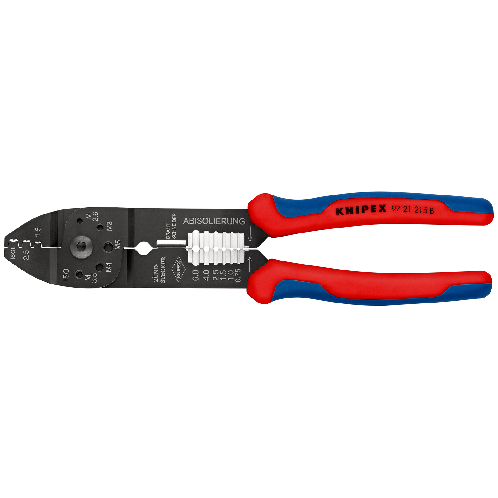 Pince à sertir universelle - Pour cosses à fût ouvert KNIPEX - 9721215B