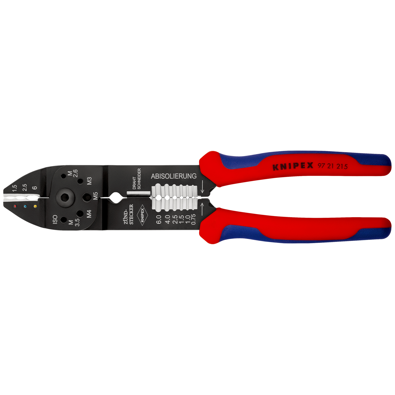 Pince à sertir universelle - Pour cosses pré-isolées KNIPEX - 9721215SB