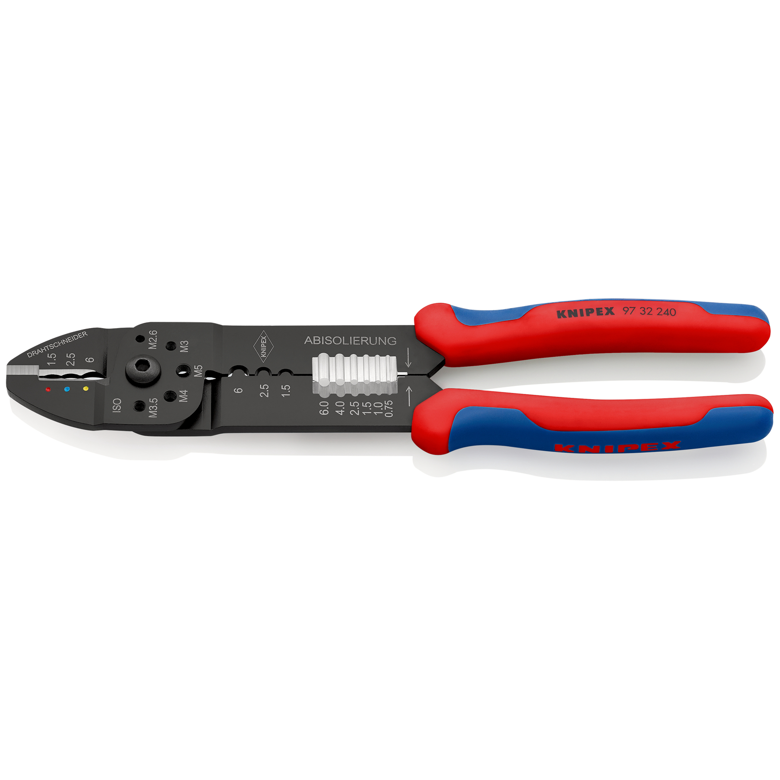 Pince à sertir universelle - Pour cosses pré-isolées et non isolées KNIPEX - 9732240SB