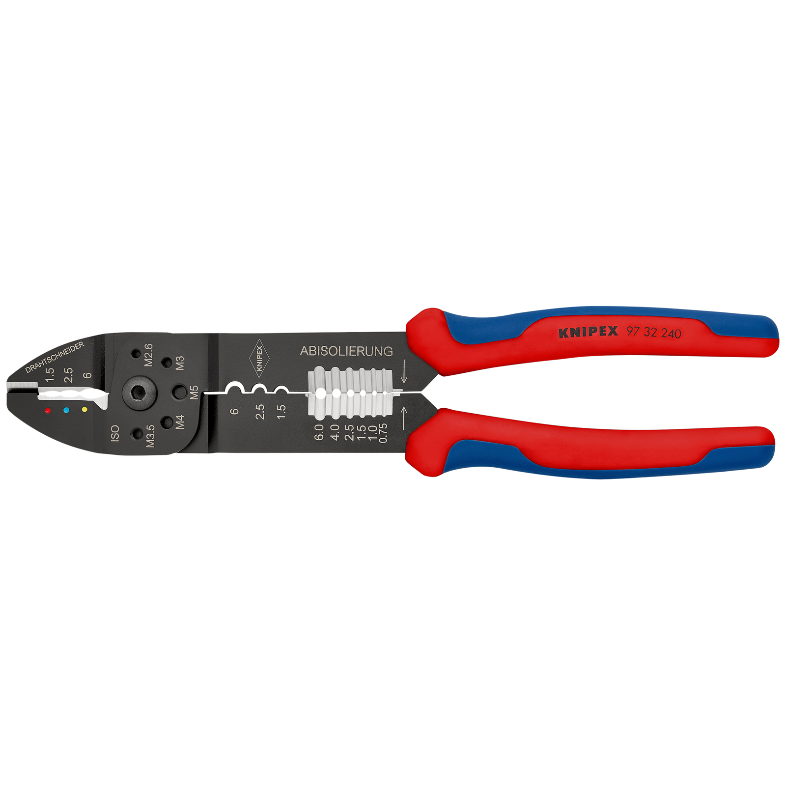 Pince à sertir universelle - Pour cosses pré-isolées et non isolées KNIPEX - 9732240