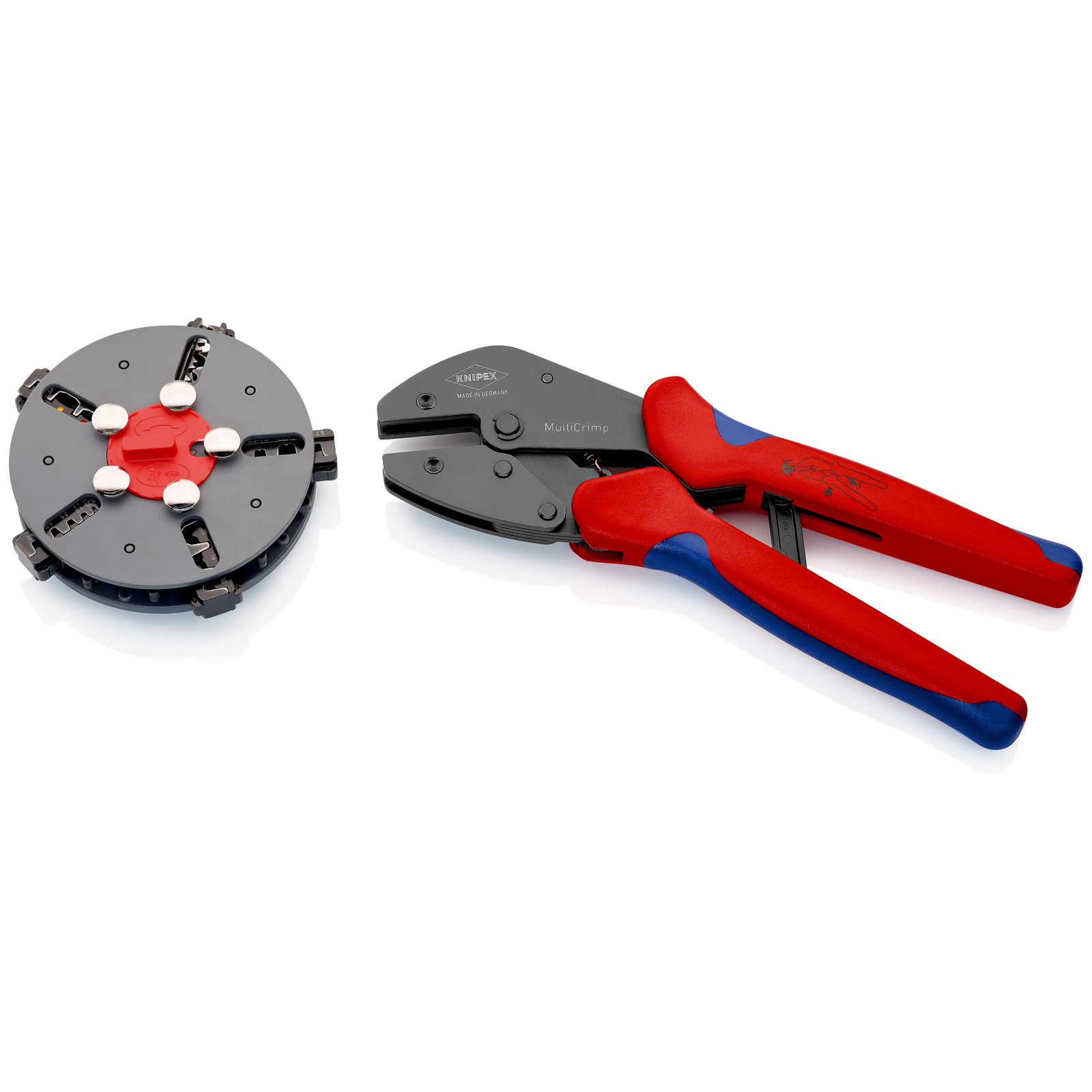 Pince à sertir MultiCrimp 250mm - Fournie avec 5 matrices KNIPEX - 973302