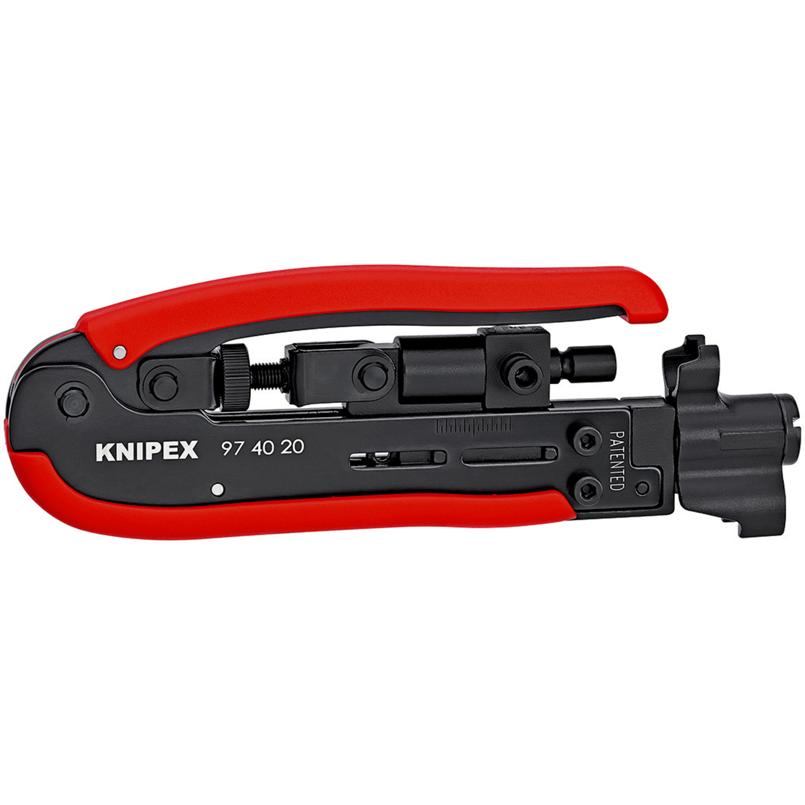 Outil de compression connecteurs coaxiaux 175mm - Pour connecteurs F, BNC et RCA KNIPEX - 974020SB