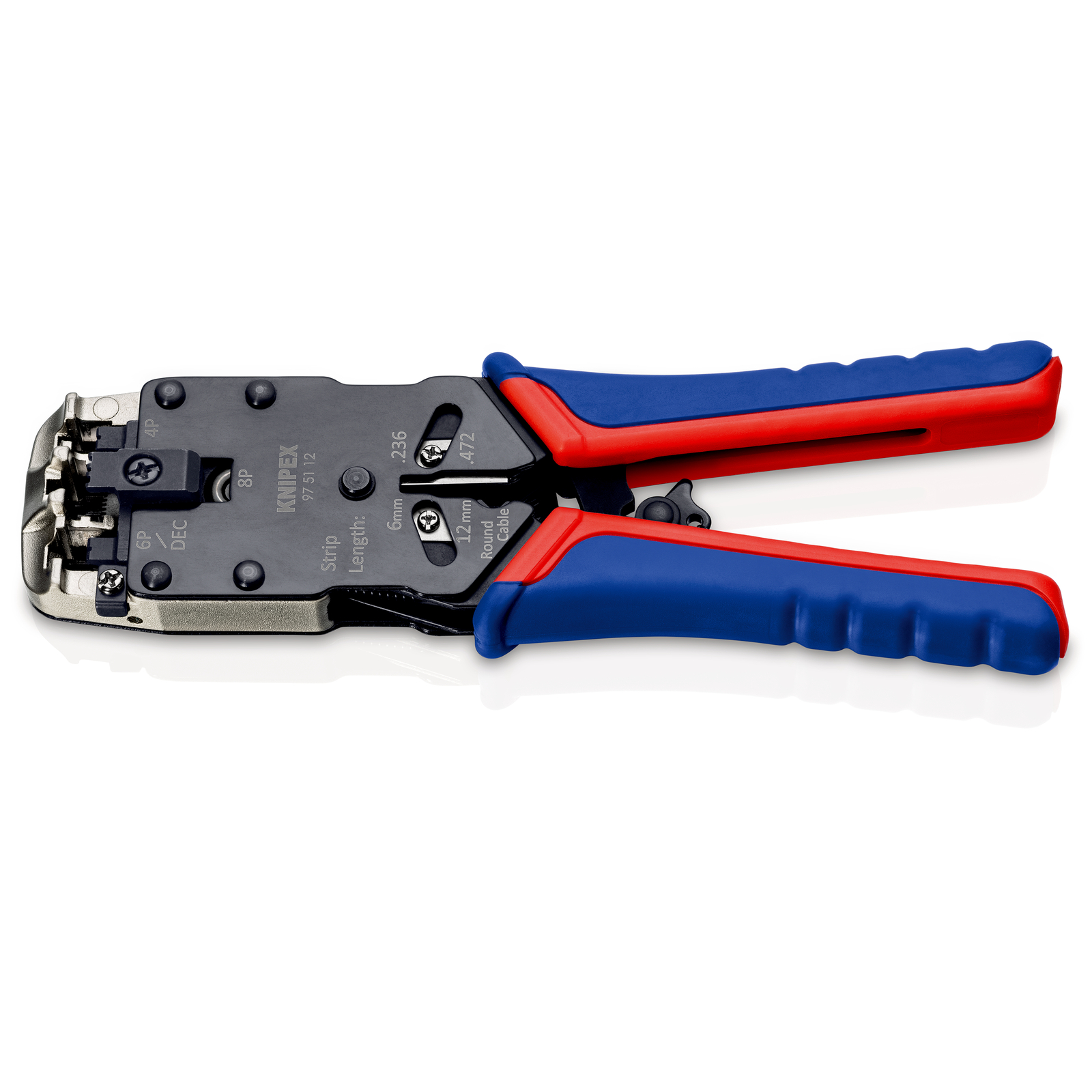 Pince à sertir pour fiches Western - RJ 10/11/12/45 KNIPEX - 975112SB
