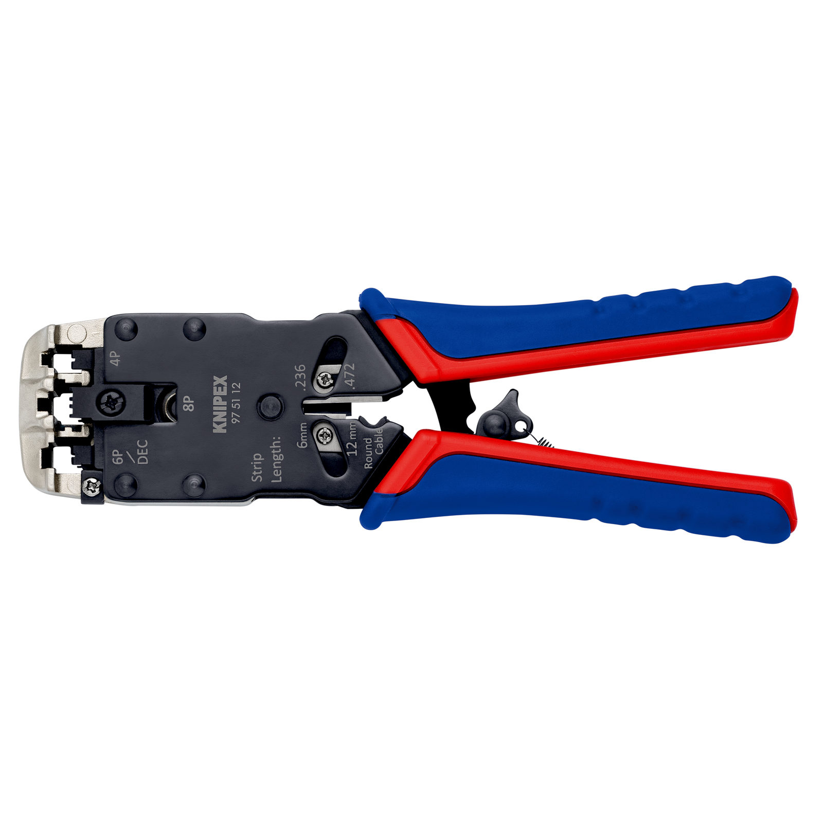 Pince à sertir pour fiches Western - RJ 10/11/12/45 KNIPEX - 975112