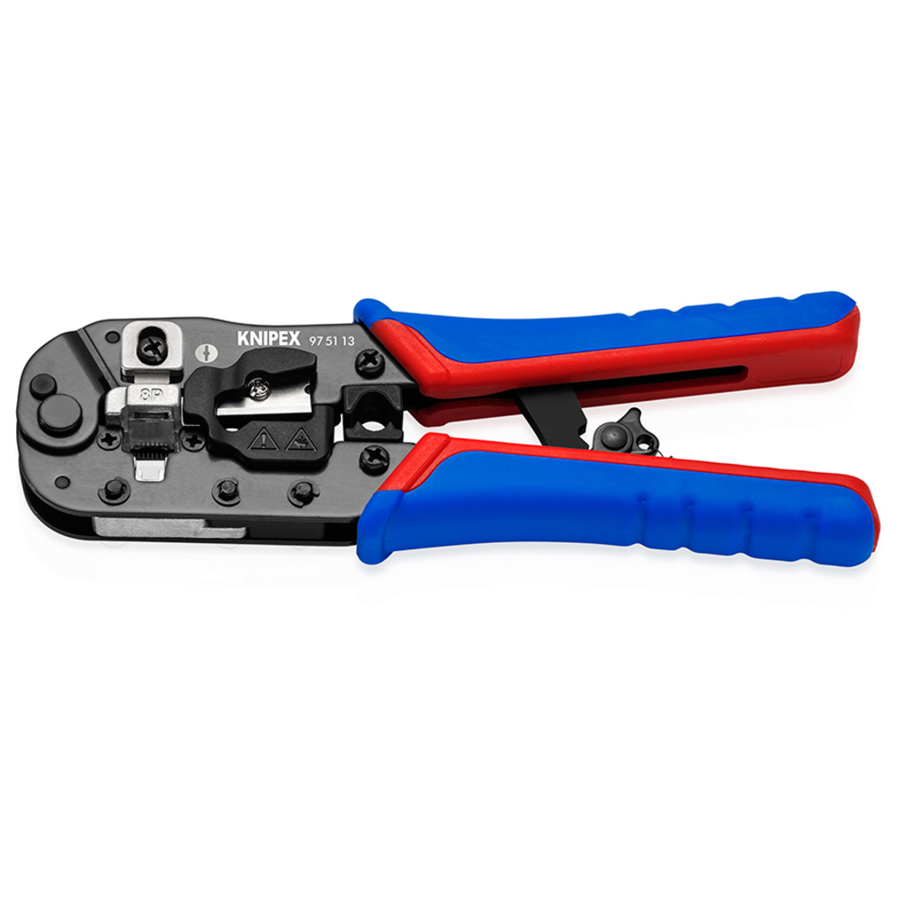 Pince à sertir les fiches RJ45 blindées et non blindées (8 Pôles) KNIPEX - 975113