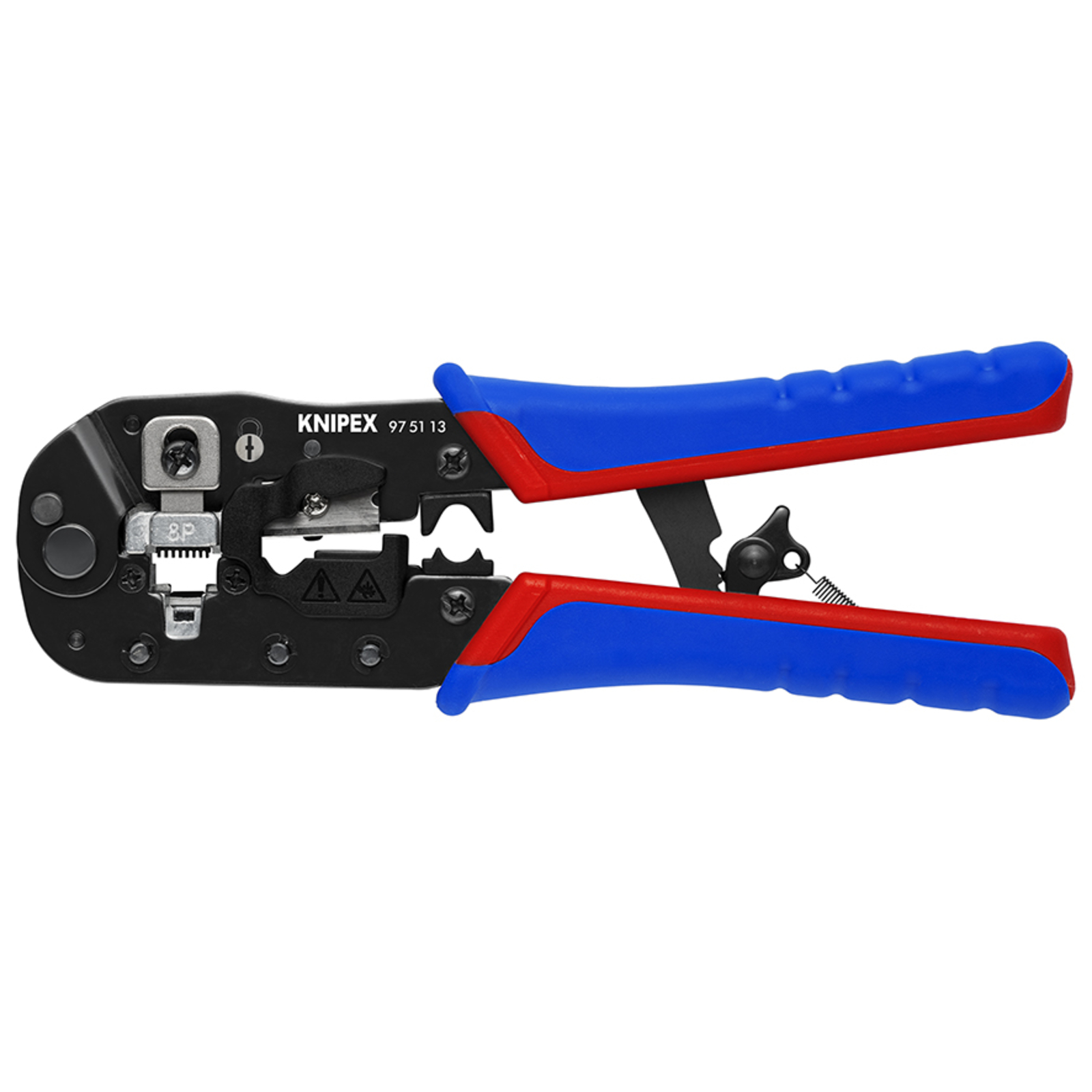 Pince à sertir les fiches RJ45 blindées et non blindées 8 Pôles KNIPEX - 975113
