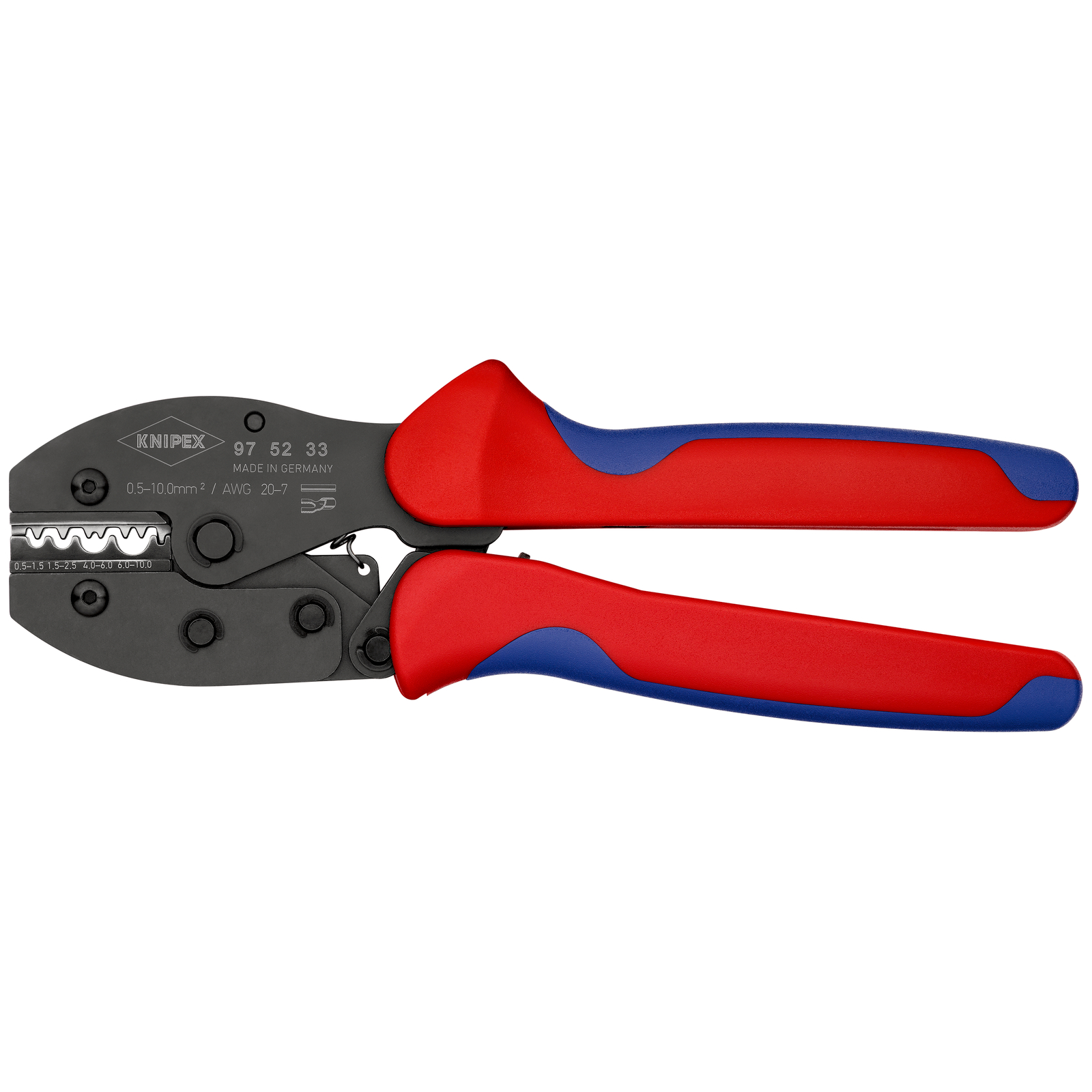Pince à sertir PreciForce - Pour cosses tubulaires 0,5 - 10mm² KNIPEX - 975233