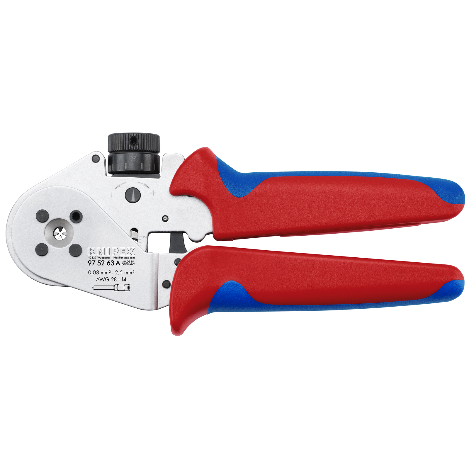 Pince à sertir 4 points contacts tournés KNIPEX - 975263A