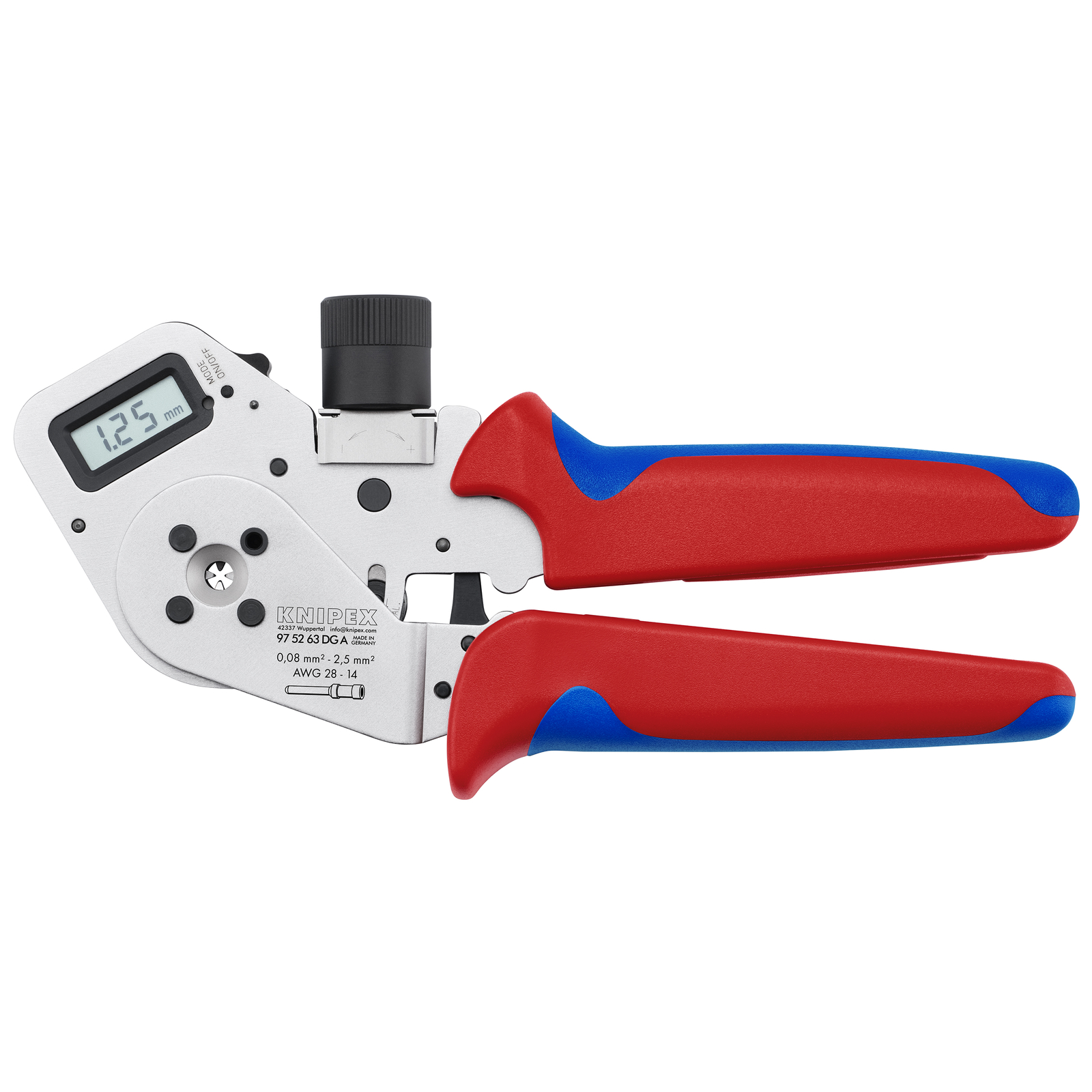 Pince à sertir 4 points contacts tournés KNIPEX - 975263DGA