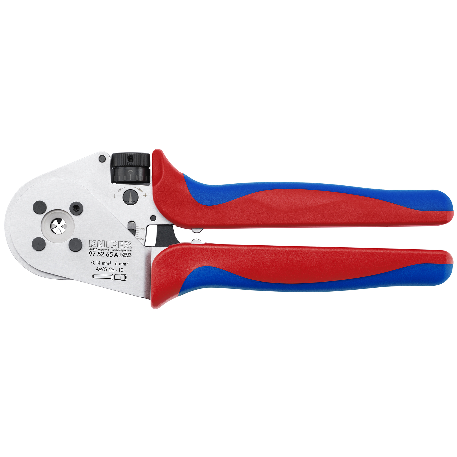 Pince à sertir 4 points - Pour contacts tournés KNIPEX - 975265A