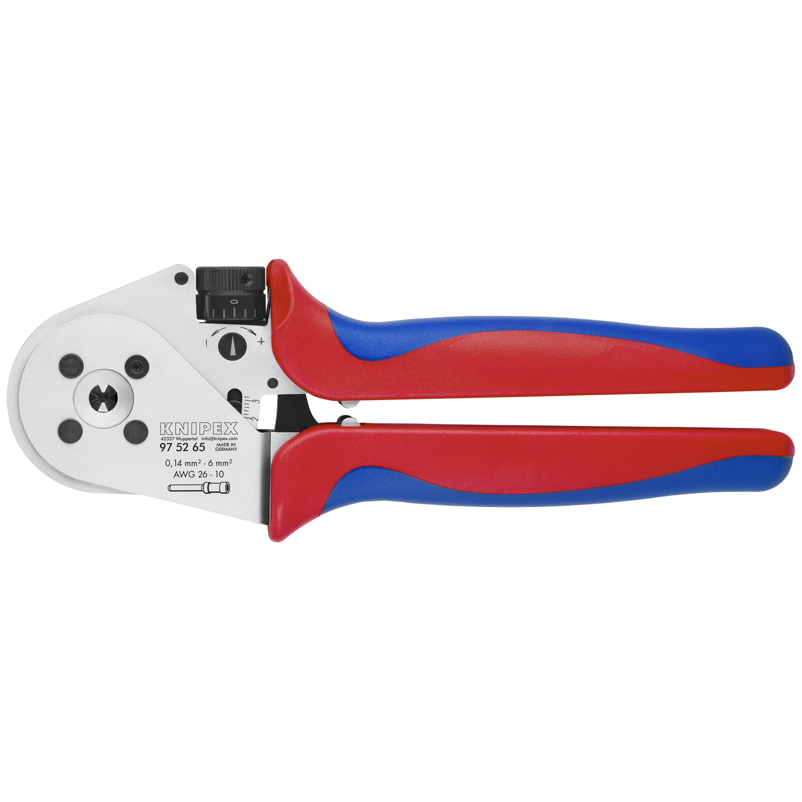 Pince à sertir 4 points - Pour contacts tournés - Avec positionneur KNIPEX - 975265